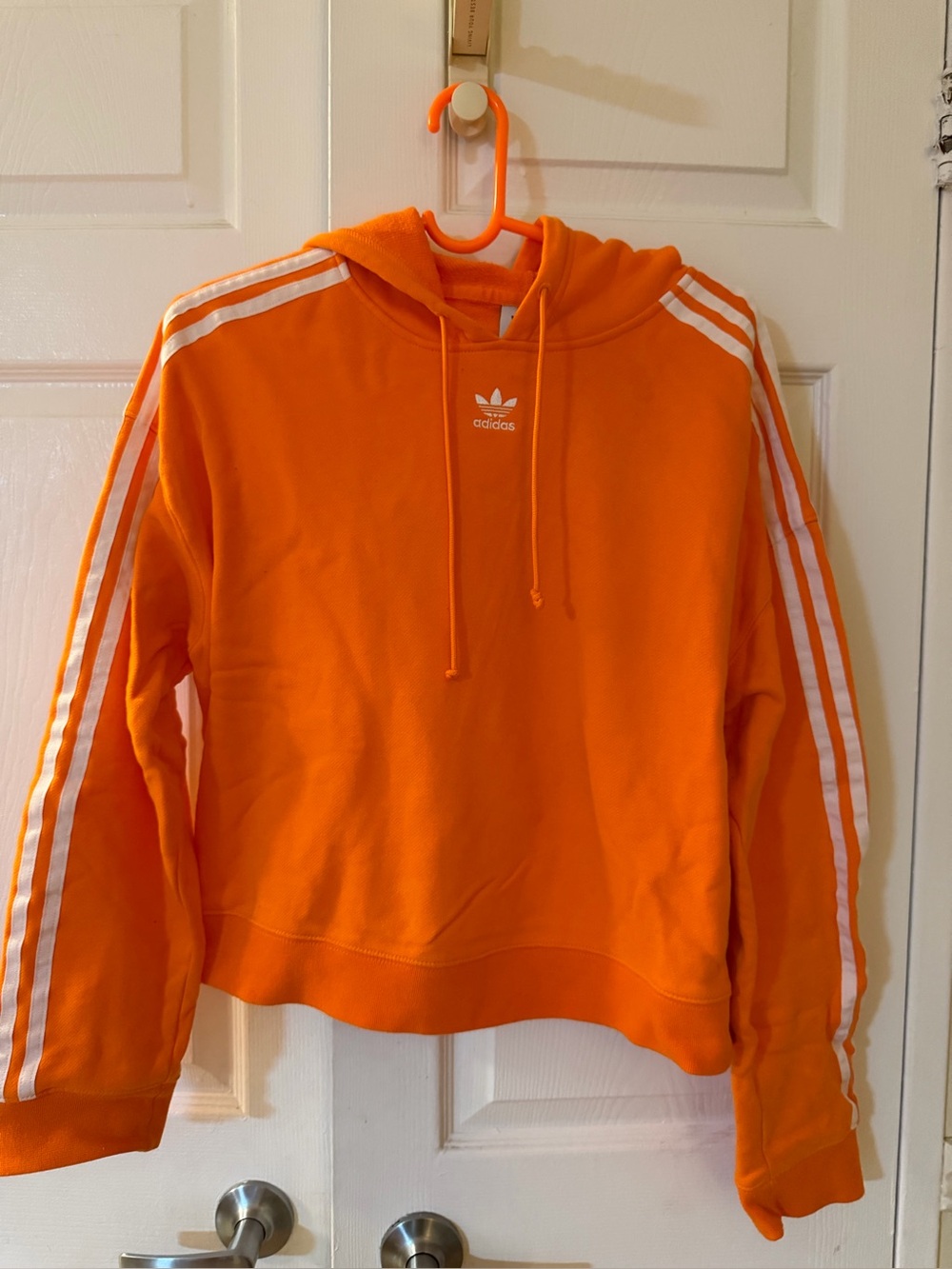 adidas Orange Trefoil Sweatshirt with White Label